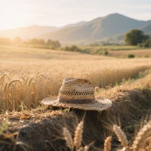 田埂老草帽