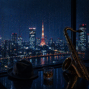 真夜中の街で