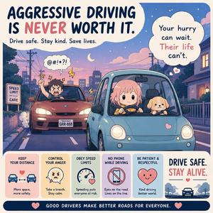 Road rage is unacceptable.