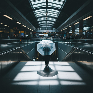 駅前の傘 B