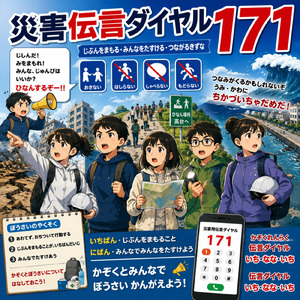 私、だいじょうぶだよ！災害伝言ダイヤル１７１