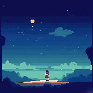 当我望向黑色天空