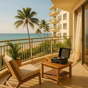 風に吹かれるレコードジャケット