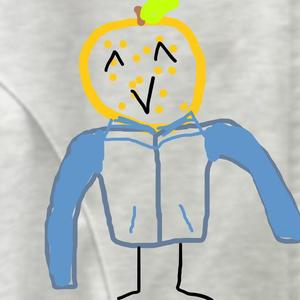 橘子，保温杯，蓝色校服