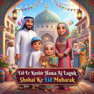 ঈদের খুশির হাওয়া আজ লাগুক প্রাণে সবাইকে ঈদ মোবারক ঈদের শুভেচ্ছা Eid Er Kushir Hawa Aj Laguk Prane Shobai Ke Eid Mubarak