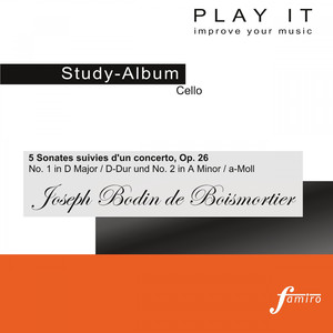 5 Sonates suivies d'un concerto, Op. 26: No. 1 Cello Sonata in D Major, PB 372, III. Adagio (Harpsichord Accomp. - Metronome: 1/8 = 63 - A' = 443 Hz)