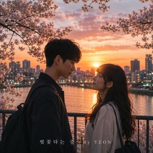 벚꽃 타는 중