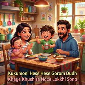 খুকুমণি হেসে হেসে গরম দুধ খেয়ে খুশিতে নাচে লক্ষীসোনা Kukumoni Hese Hese Gorom Dudh Kheye Khushite Nace Lokkhi Sona