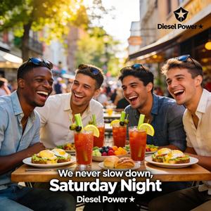 We never slow down, saturday night