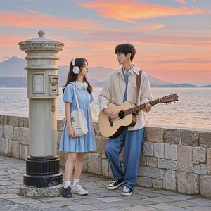 海岸线晚风吹
