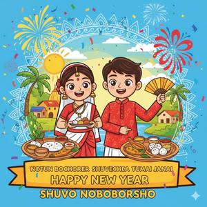 নতুন বছরের শুভেচ্ছা তোমায় জানাই হ্যাপি নিউ ইয়ার শুভ নববর্ষ Notun Bochorer Shuveccha Tumai Janai Happy New Year Shuvo Noboborsho