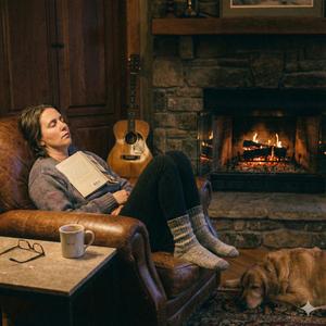 Long day rest alone by the fire