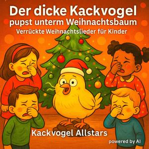 Der Kackvogel fährt mit dem Renntierschlitten rückwärts