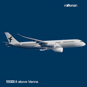 35000ft above Vienna