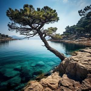 放松的海浪和蝉声