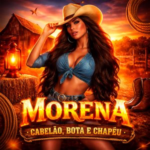 Morena, cabelão, bota e chapéu