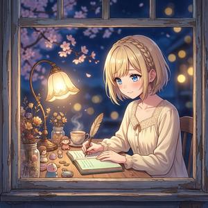 꽃잎 잉크가 번진 페이지 ("Run Sarura Run" 레베카 캐릭터 송)