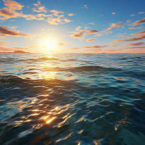 Música En Las Ondulaciones Serenas Del Océano