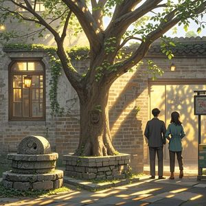 老槐树的年轮-张玲创作