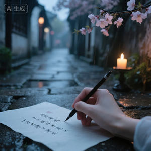 落笔太重缘太薄