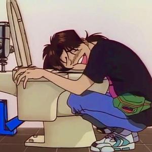 清晨起来坐上马桶