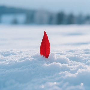 red tip in the snow