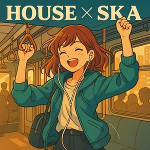 車窓から朝日を浴びるハウススカ