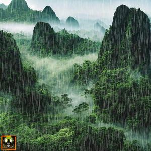 Jungle Sounds with Pouring Rain and Rainforest Animal Noises in the Evening