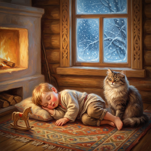кот поёт, глаза прищуря