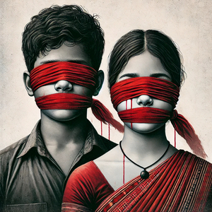 চোখে লাল কাপড়