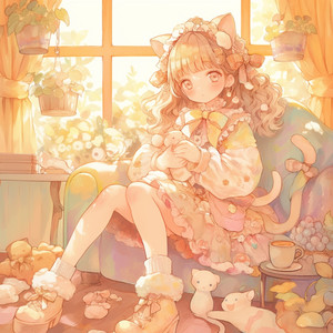 子猫と一緒に