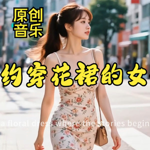 纽约穿花裙的女孩