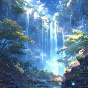 夜空を映す清流 - A Stream Reflecting the Night Sky