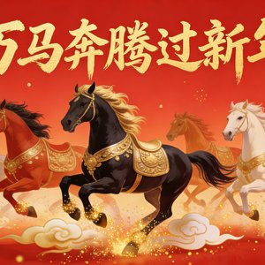 万马奔腾过新年