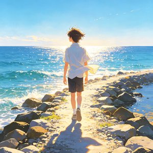 海と少年
