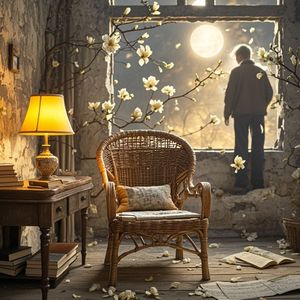 旧藤椅上的月光_七辰
