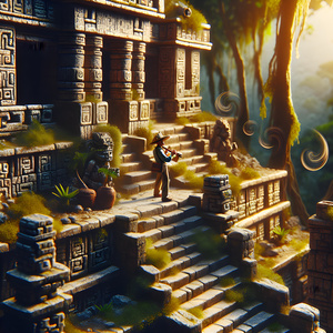 Mayan Stone Temple Flute Echoes