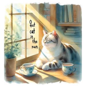 阳光下安静的猫