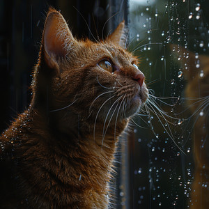 Lluvia Calmante Para El Gato Curioso