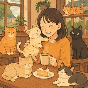 猫カフェの楽しい午後