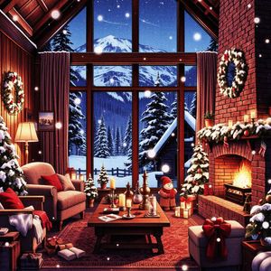 Christmas Tree Lights Through the Window