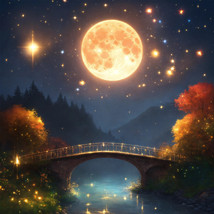 달빛 호숫가에서