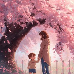 벚꽃길위의 작은 손