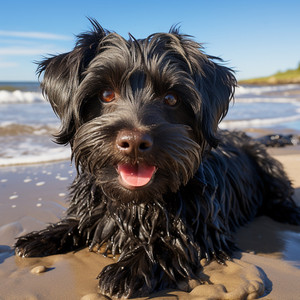 Colitas Meneándose En La Playa Junto Al Océano