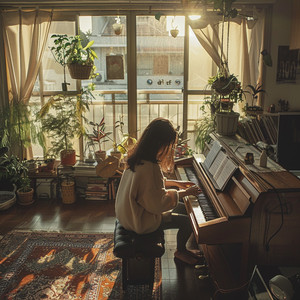 Armonía Del Piano En El Jardín Zen