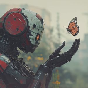 今天遇到了一只蝴蝶，我们成为了朋友。