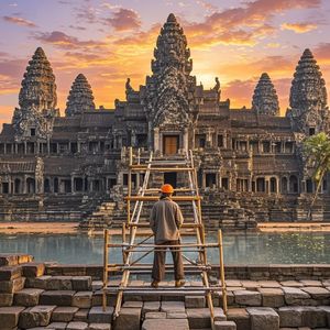 吴哥窟的黎明-杨歌一笑