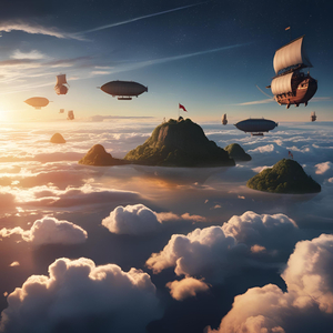Sunset Over the Floating Islands