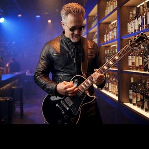 Man in a rock 'n' roll band