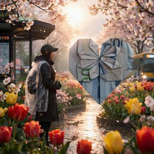 1. Cô Gái Trong Mưa (Trái Tim Origami)